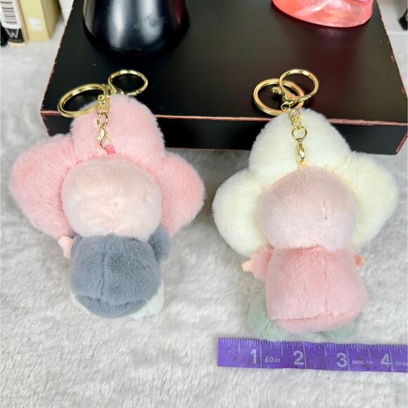 Vivienne mascot bag charm keychain puffer. NEW! Pink or white! Great gift! - Picture 3 of 3